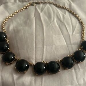 J Crew Chunky Black and Gold Necklace